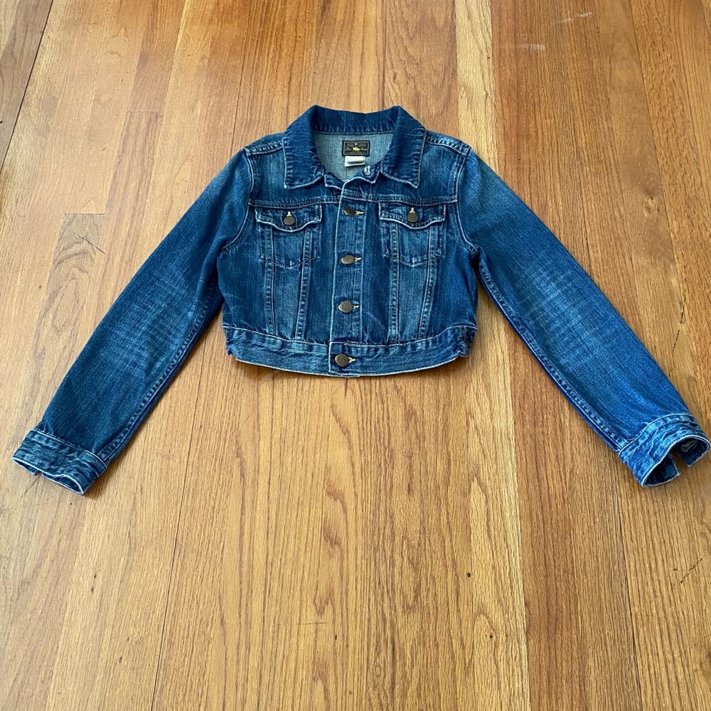Polo by Ralph Lauren Blue Cropped Jean Jacket - Picture 2 of 6